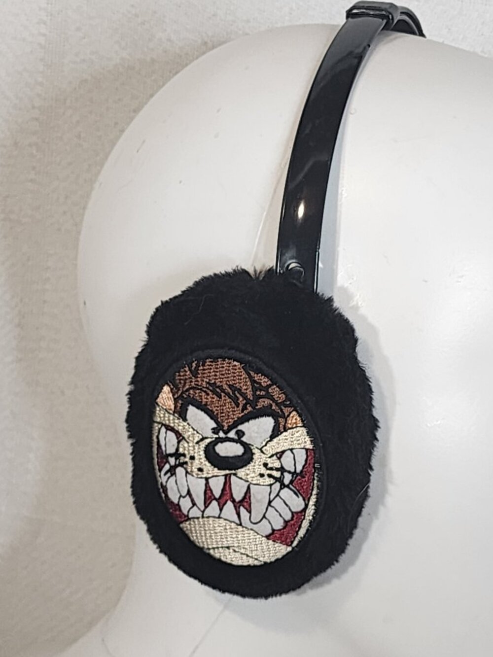Looney Tunes Thinsulate 3M Tasmanian Devil Warner Bros. Vntg 1997 Black Earmuffs